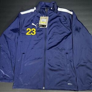 PUMA unisex child TeamLIGA Training Jacket, Peacoat-puma White, Medium US